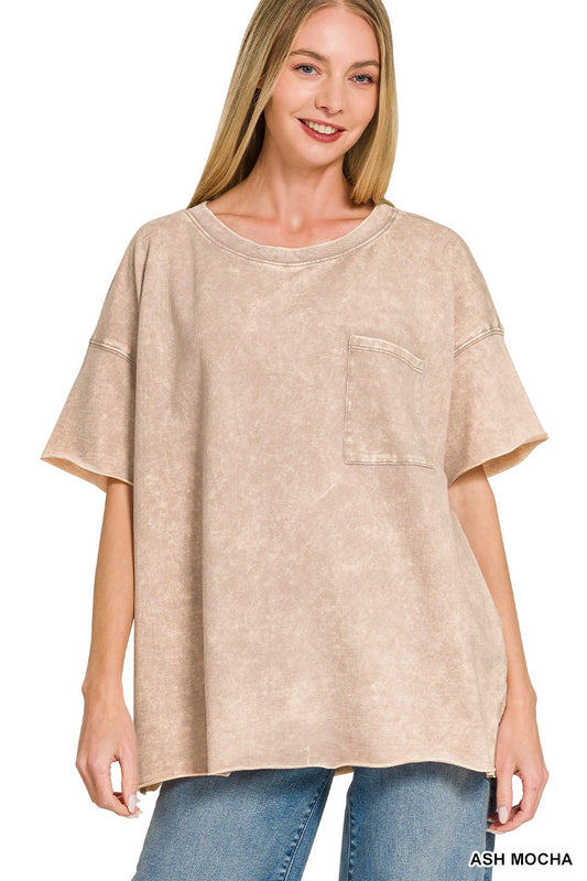 French Terry Drop Shoulder Top
