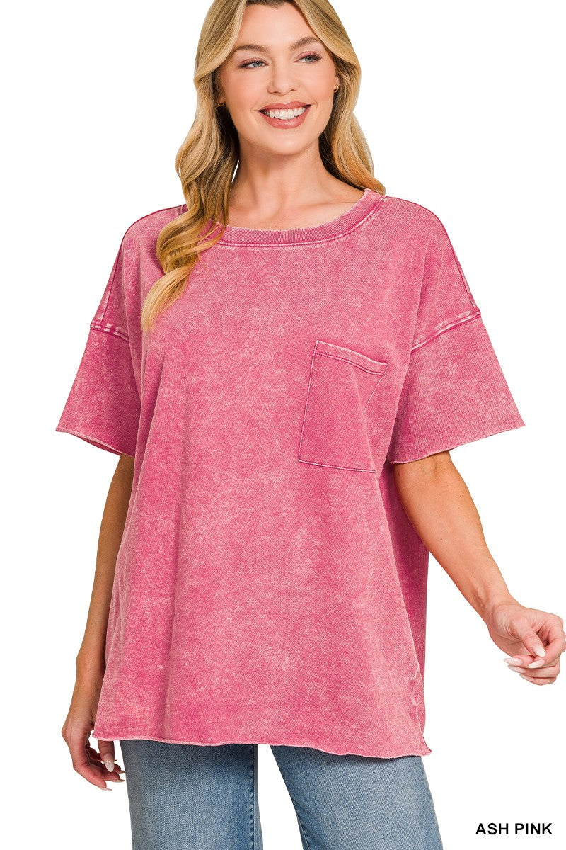 French Terry Drop Shoulder Top