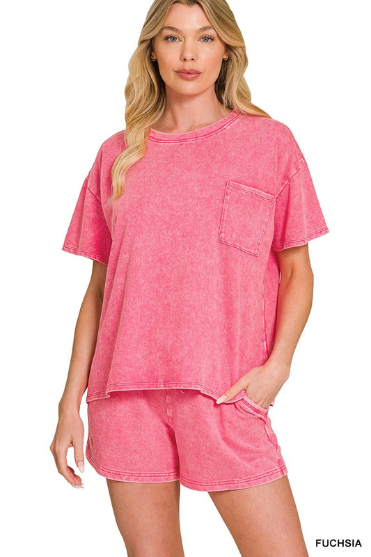 French Terry Acid Washed Set