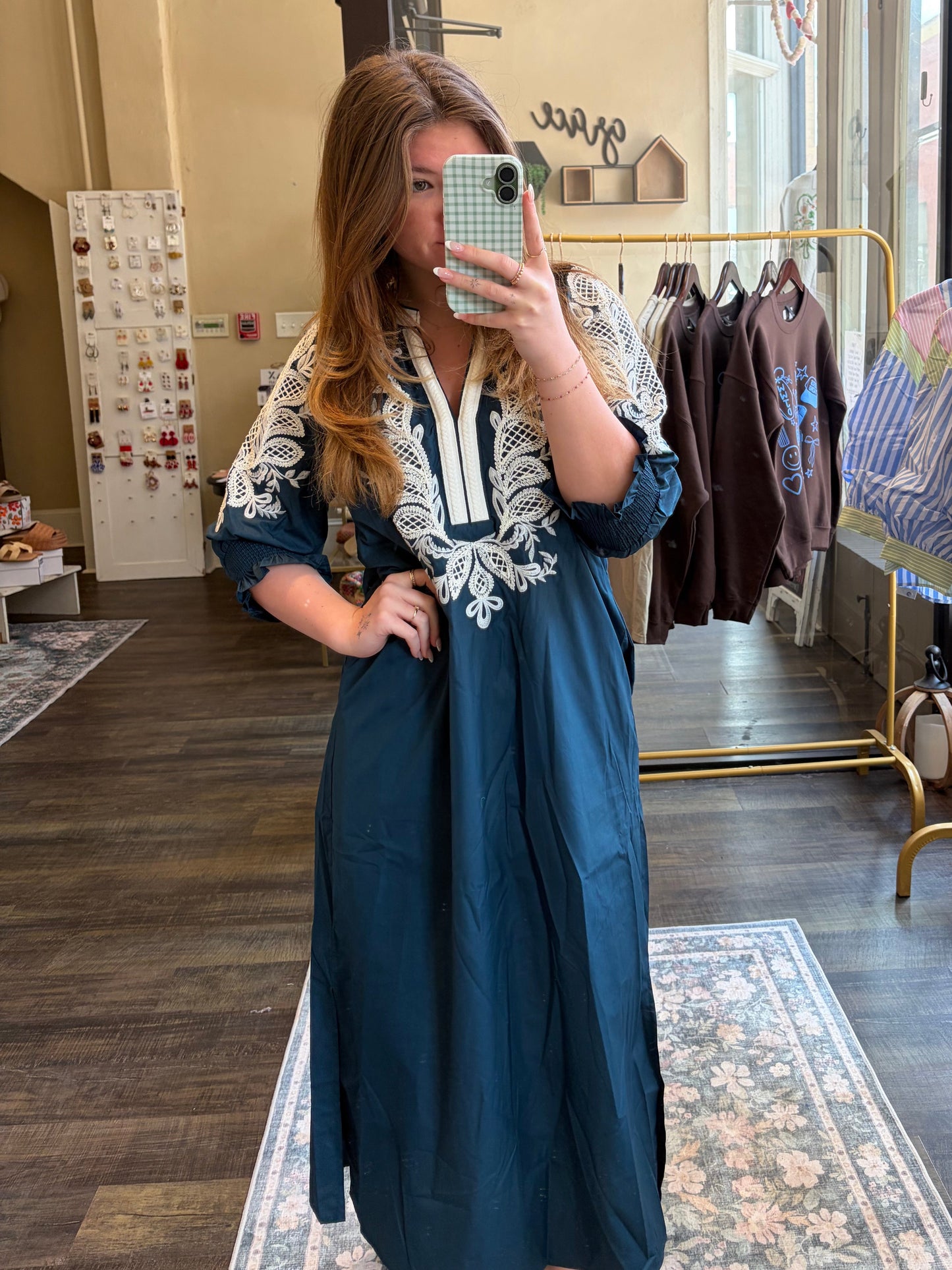 Lace Embroidered Midi Dress