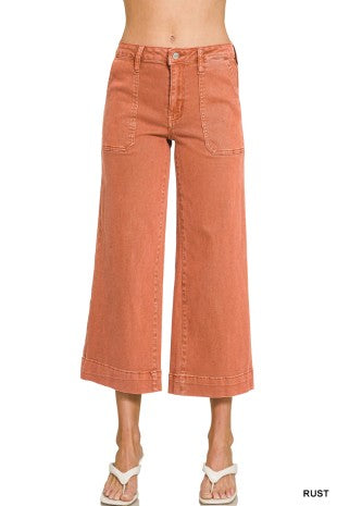 Cropped Wide Leg Pants
