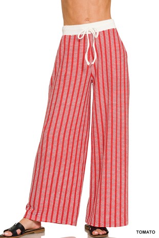 Raised Rib Striped Lounge Pants