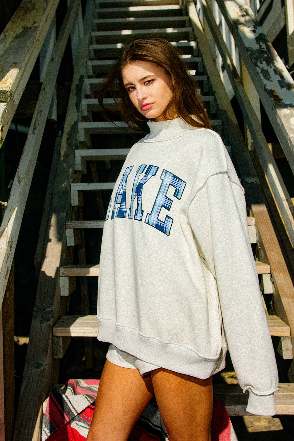 LAKE & MOUNTAIN' reversible Mock-neck Sweatshirt