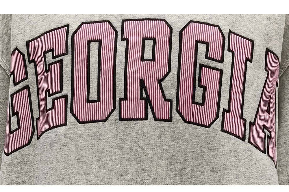 GEORGIA Embroidered Mock-neck Sweatshirts: RED/WHITE