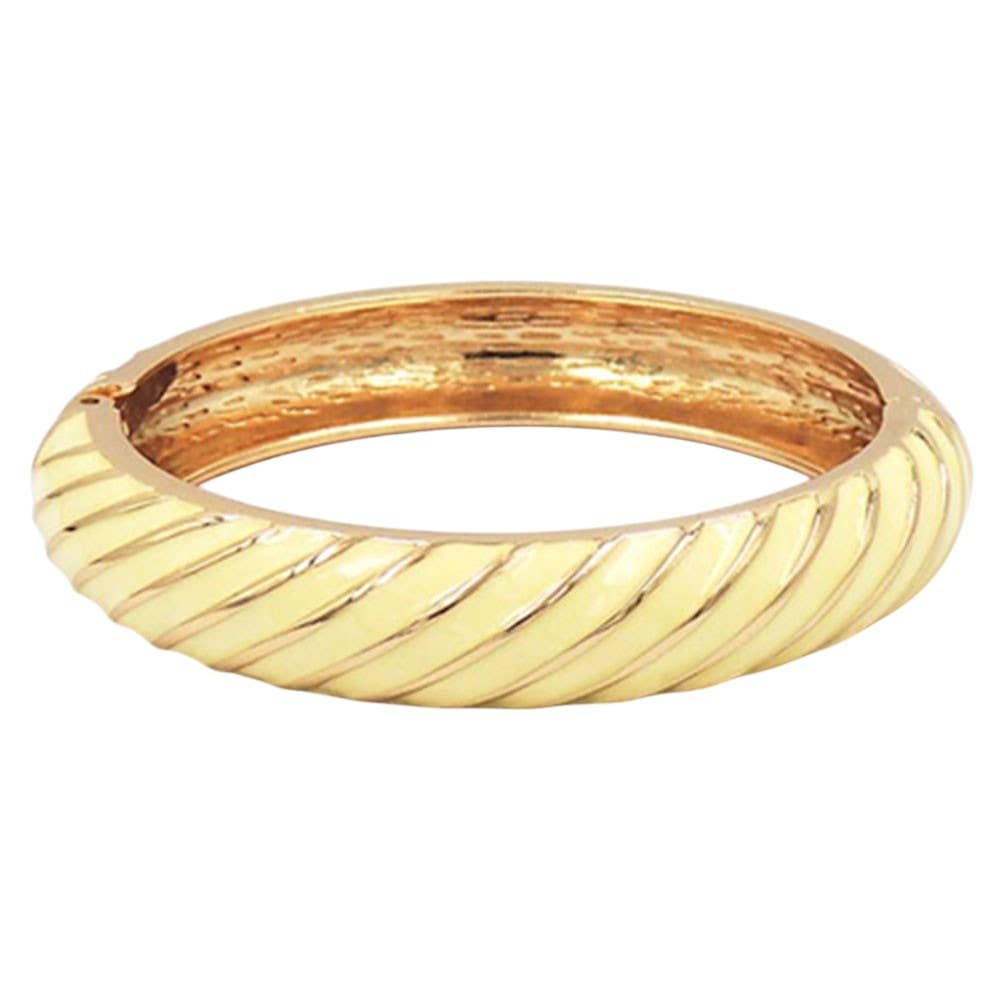 EPOXY CROISSANT BANGLE BRACELET