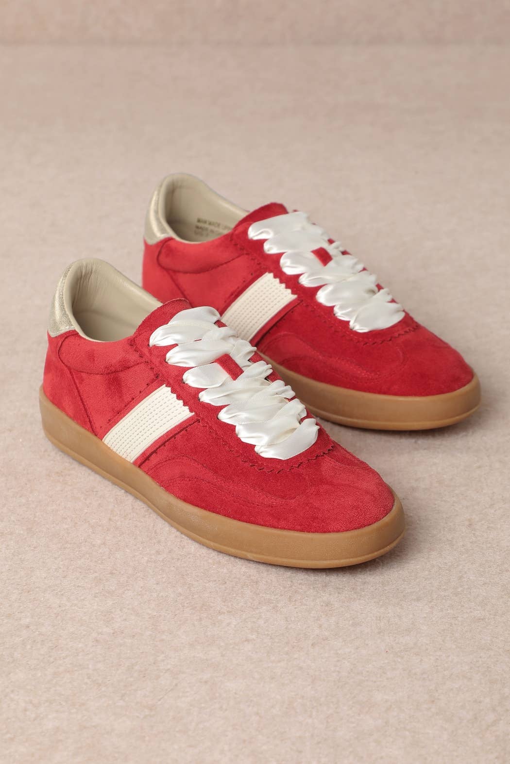 DIXIE SIDE STRAP LACE-UP COURT SNEAKERS