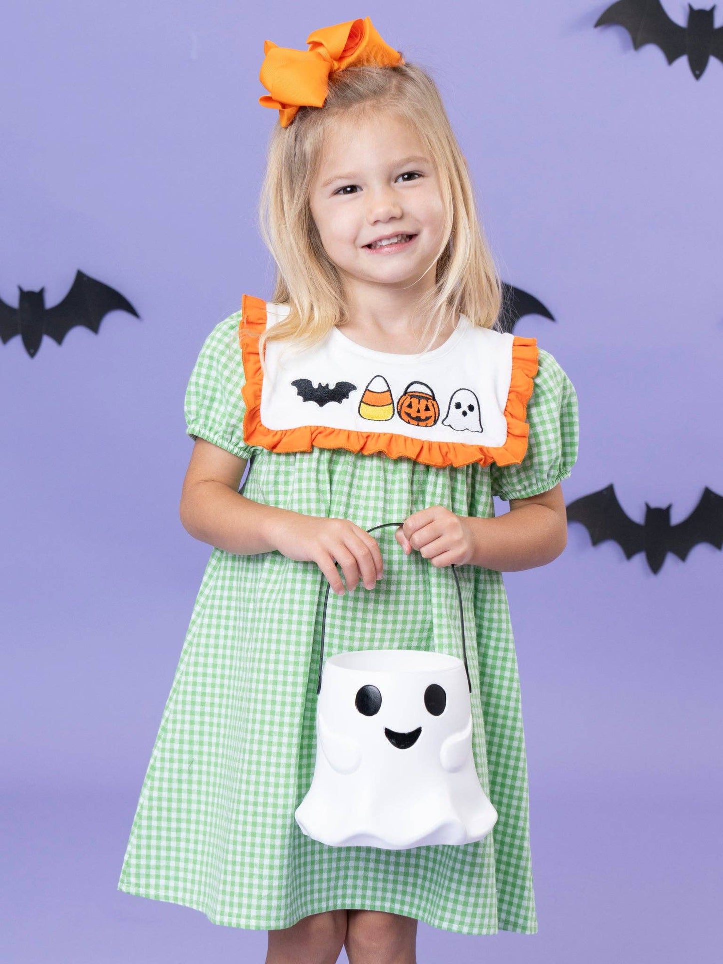 Halloween Nighttime Fun Embroidered Dress