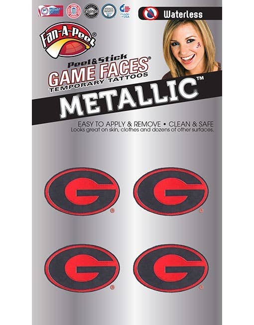 Georgia  Game Faces® Temporary Tattoos