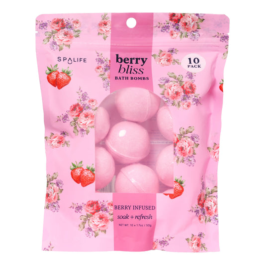 Valentine's Day Berry Bliss Bath Bombs Berry Infused -10Pk