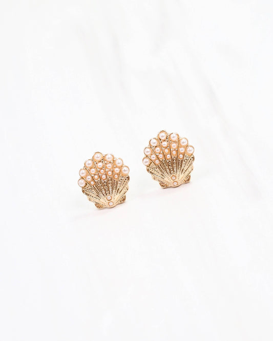 Sal Shell Stud Gold