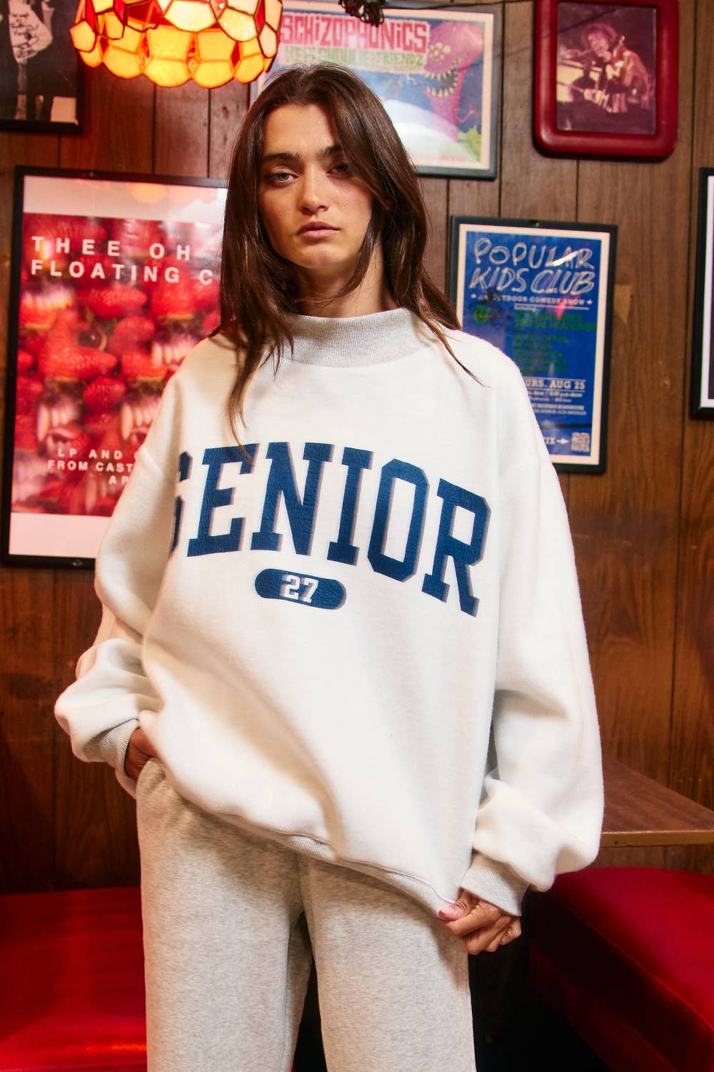 SENIOR27 | 'SENIOR' Reversible Mock-Neck Sweatshirt