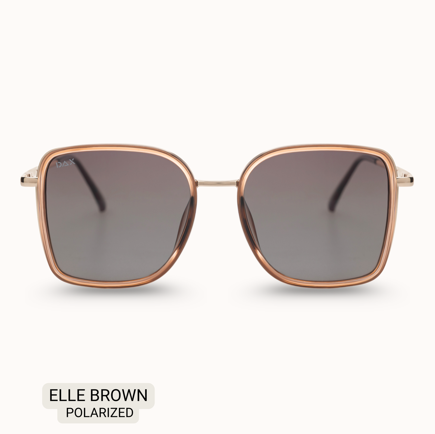 Elle - Women's Polarized Oversized Sunglasses: Brown