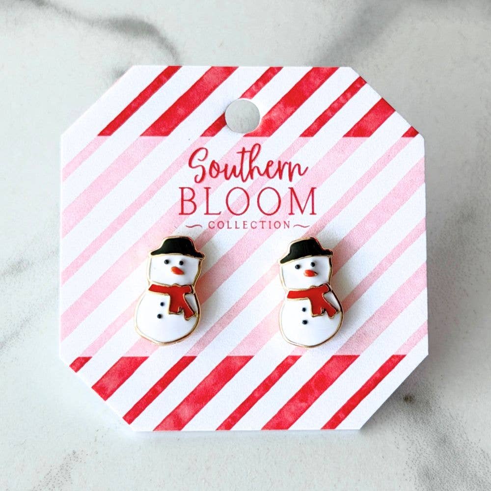 Mini Snowman Stud Earring