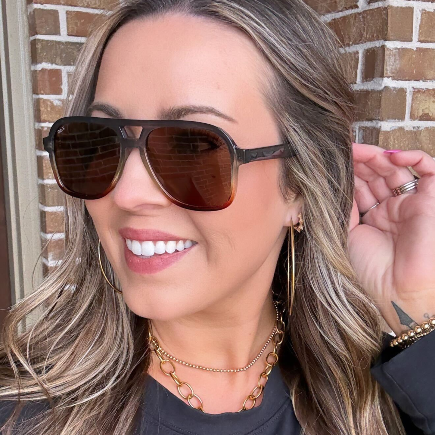 Cruz - Unisex Aviator Sunglasses – Polarized: Grey Gradient