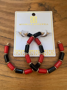 Cara- Red & Black earrings