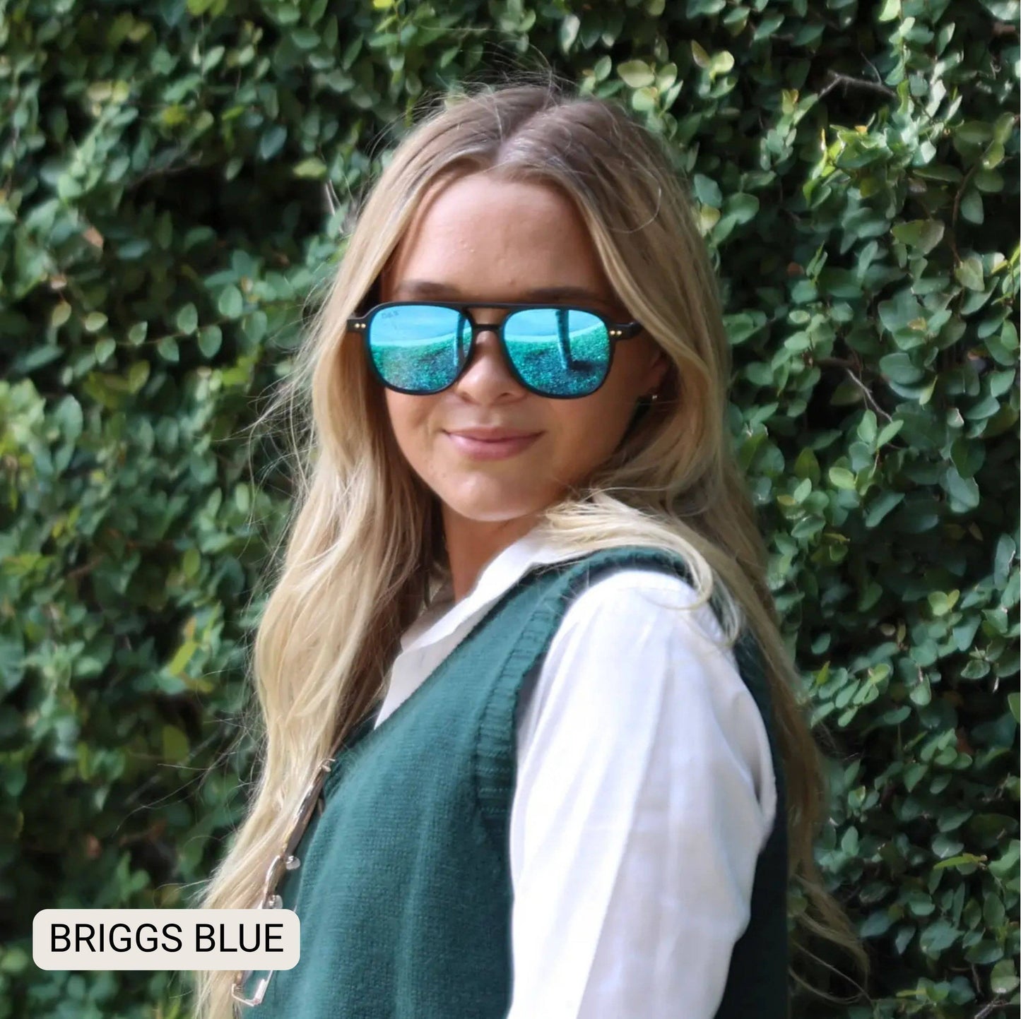 Briggs - Women's Polarized Small/ Medium Aviator : Black Gradient