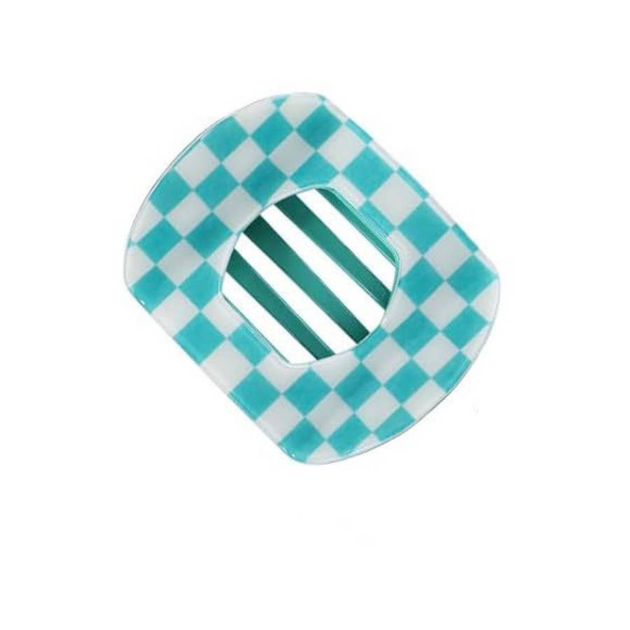 Jumbo Lay Flat Oval Hair Claw Clip: Orange