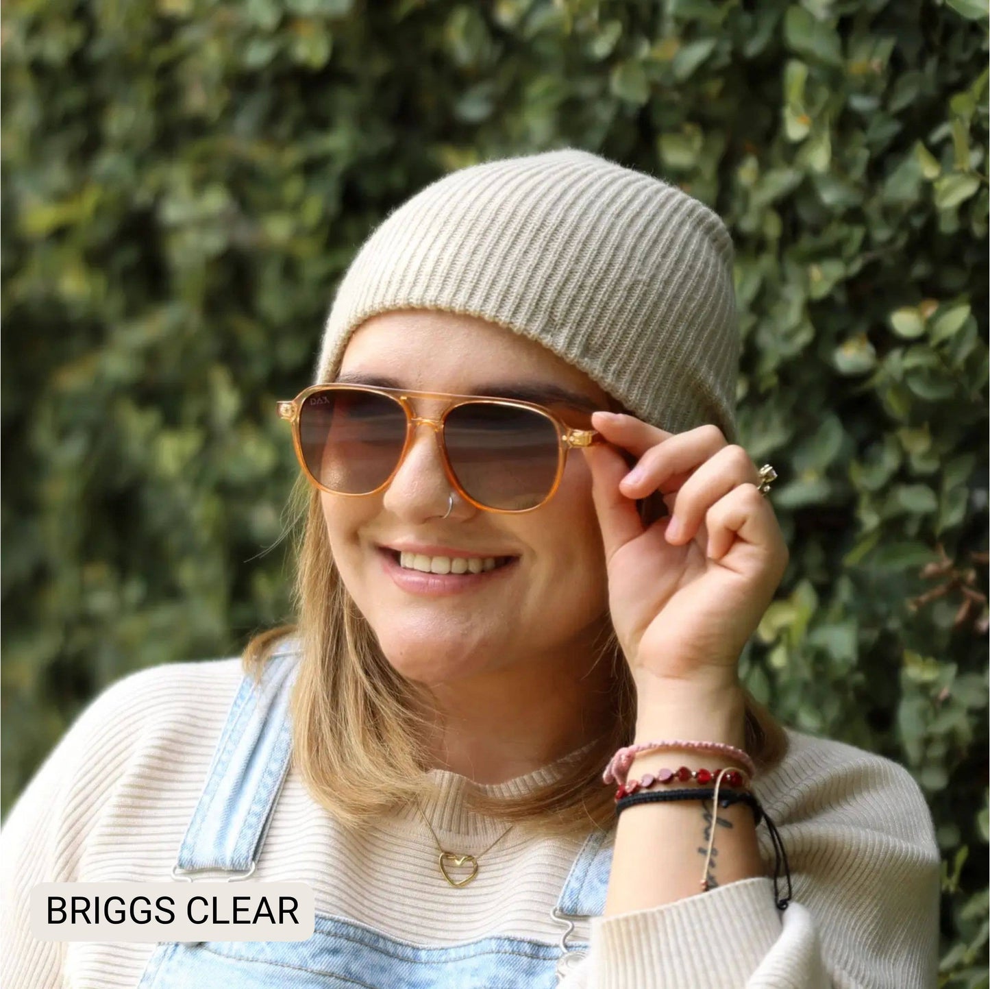 Briggs - Women's Polarized Small/ Medium Aviator : Black Gradient