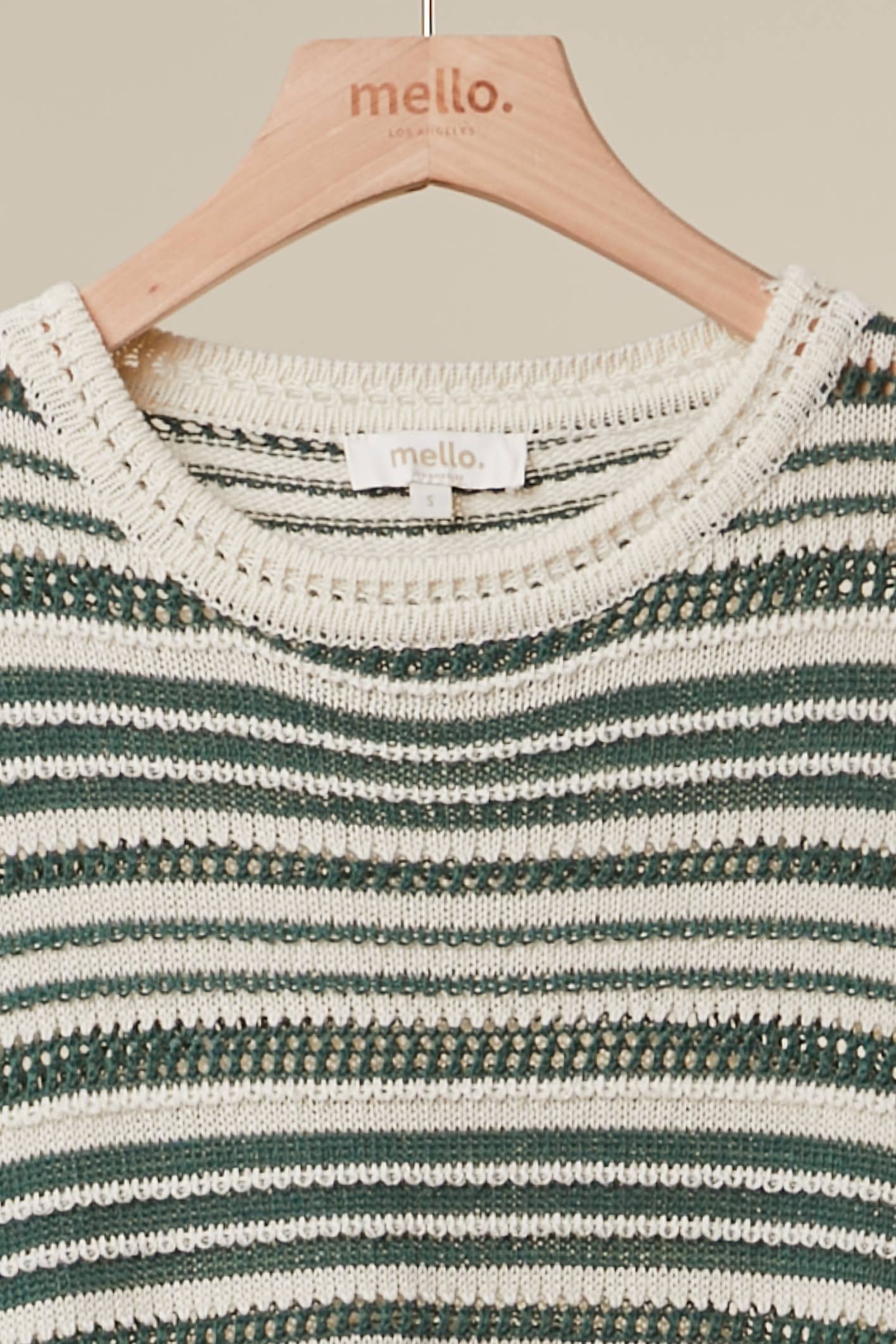 Short Sleeve Striped Knit Top