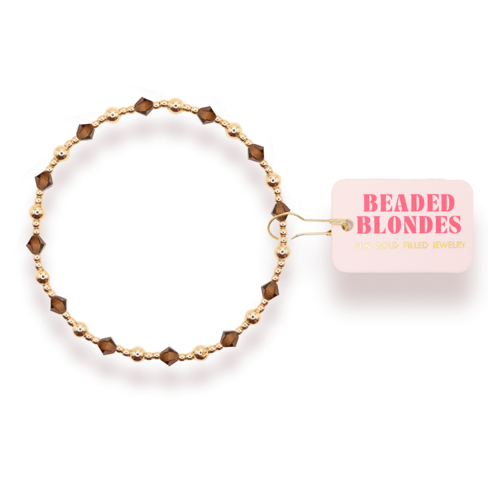 Cocoa Brown June Bracelet: Standard 6.75 inch