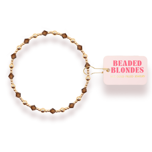 Cocoa Brown June Bracelet: Standard 6.75 inch