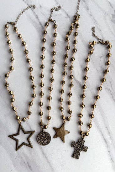 Talus Bronze Necklaces: Bronze Star