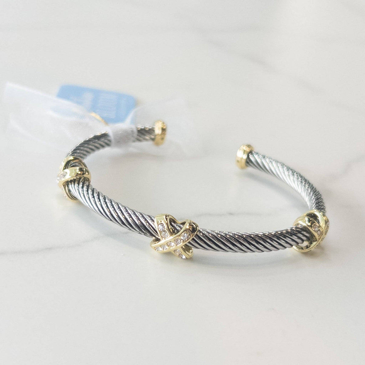 Tatum Two-Tone Cuff Bracelet