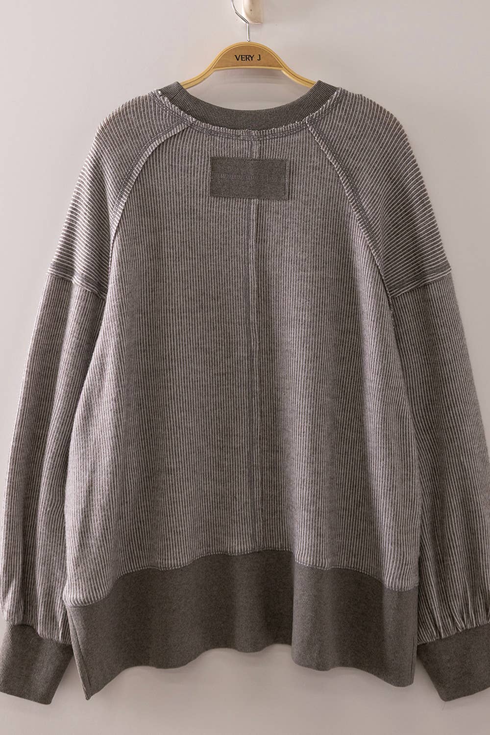 Vintage Thermal Sweater: GRAY