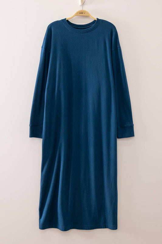 Relaxed Oversized Dress for Effortless Comfort: TEAL