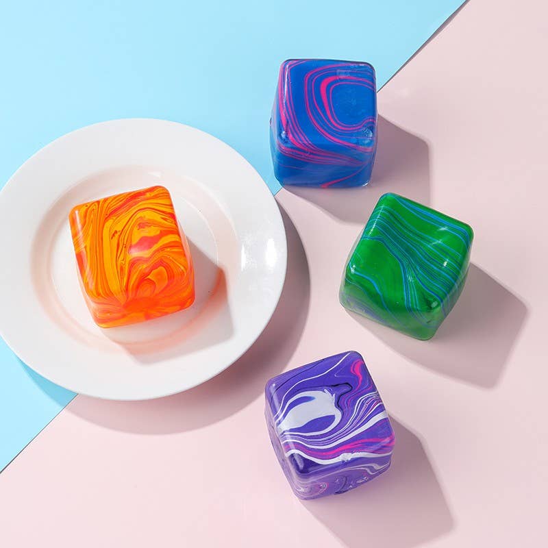 Squishy Cube Stress Relief Toy: Assorted