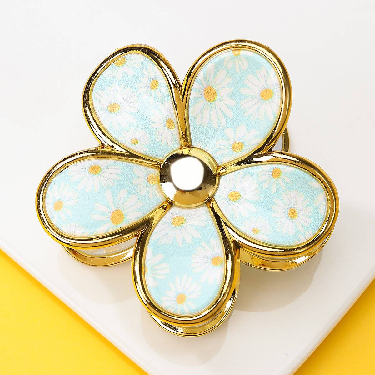 Floral Bloom Hair Claw Clips:Rose