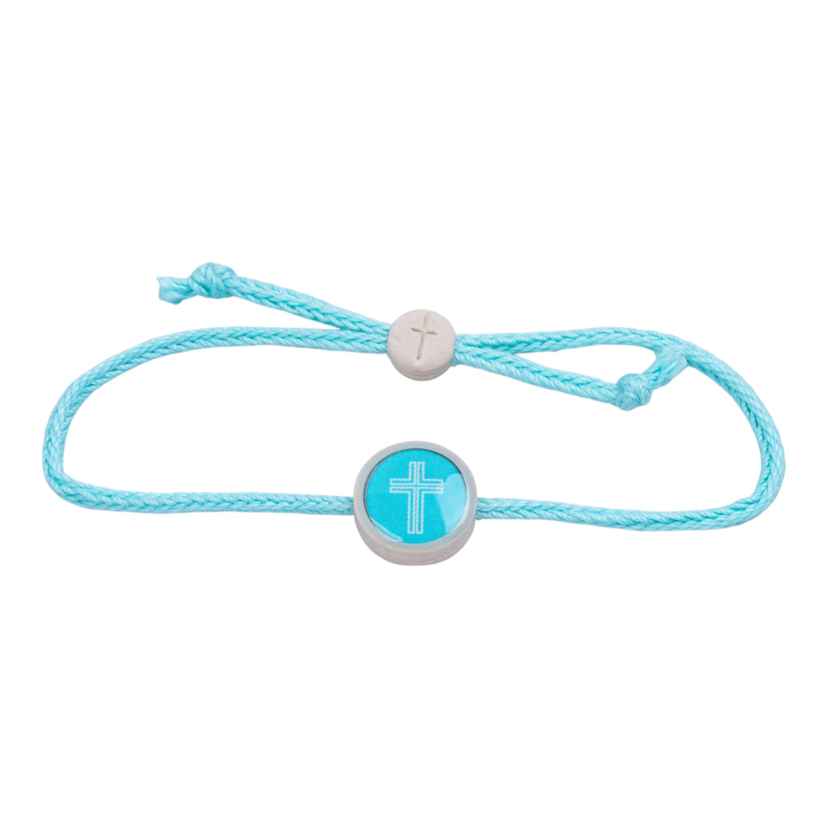 Tap To Pray® Survivor Series Braided Bracelet: Coral + Cross