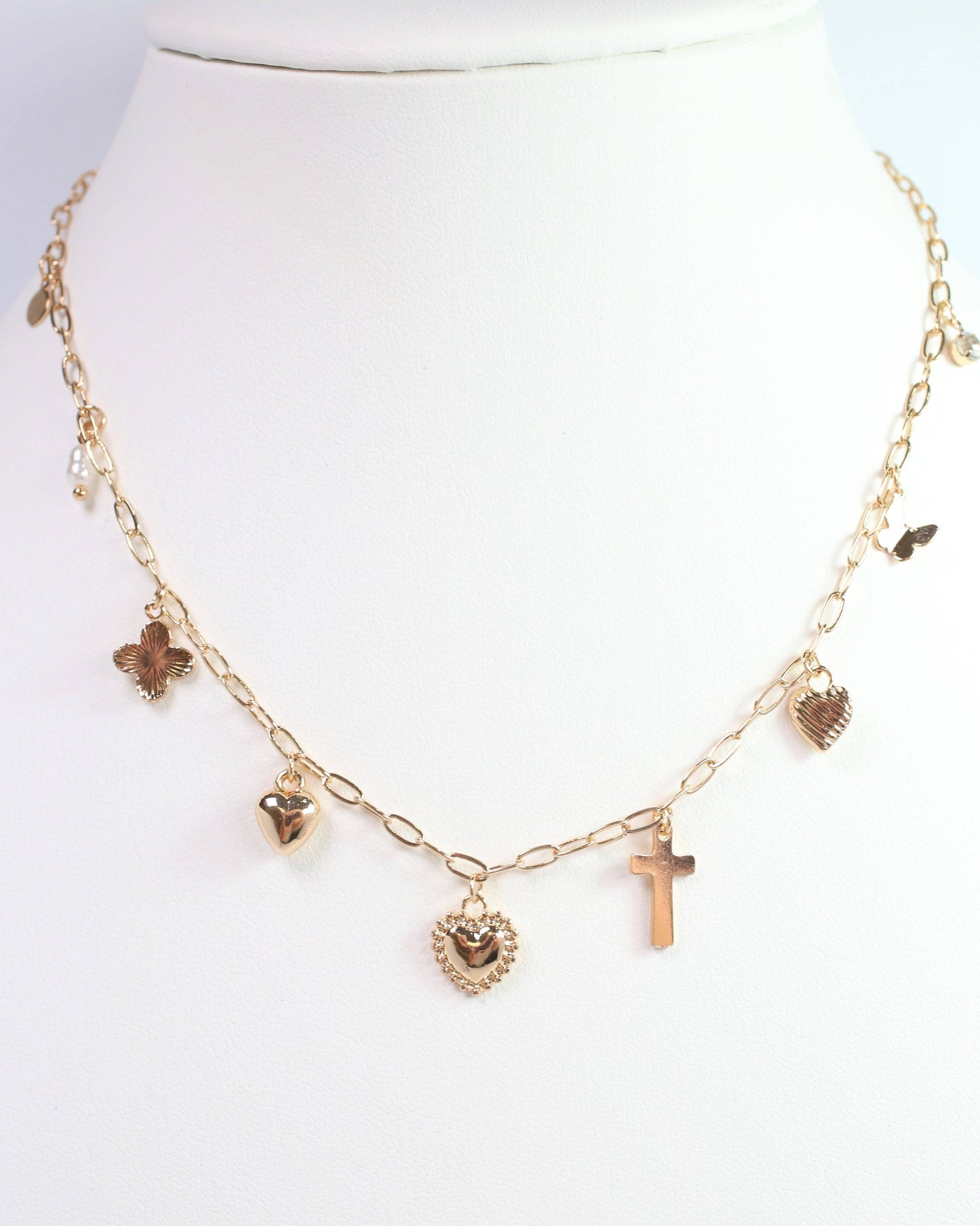 Marin Charm Necklace Gold