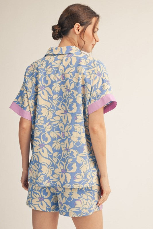Tropical Floral Top & Shorts Set