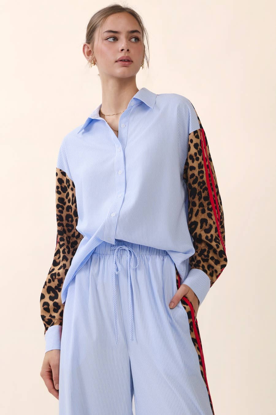 Stripe Button Down Shirt : Blue Stripe