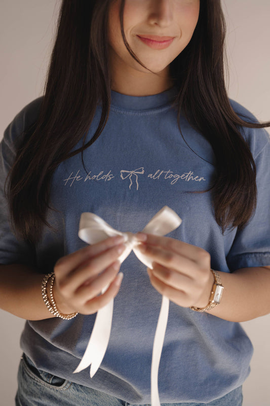He Holds All Together Tee | Women's Christian Tee  : M