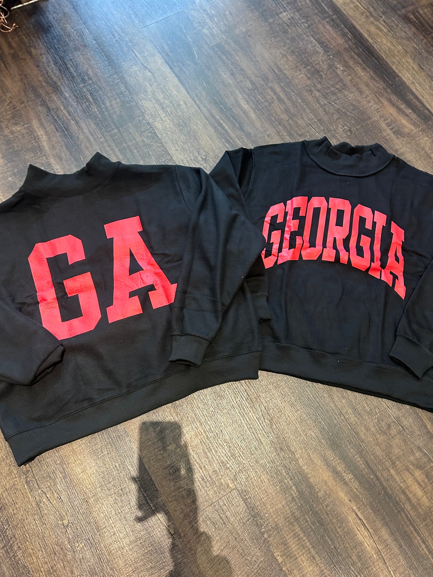 GEORGIA & GA' Print Reversible Mockneck Sweatshirt