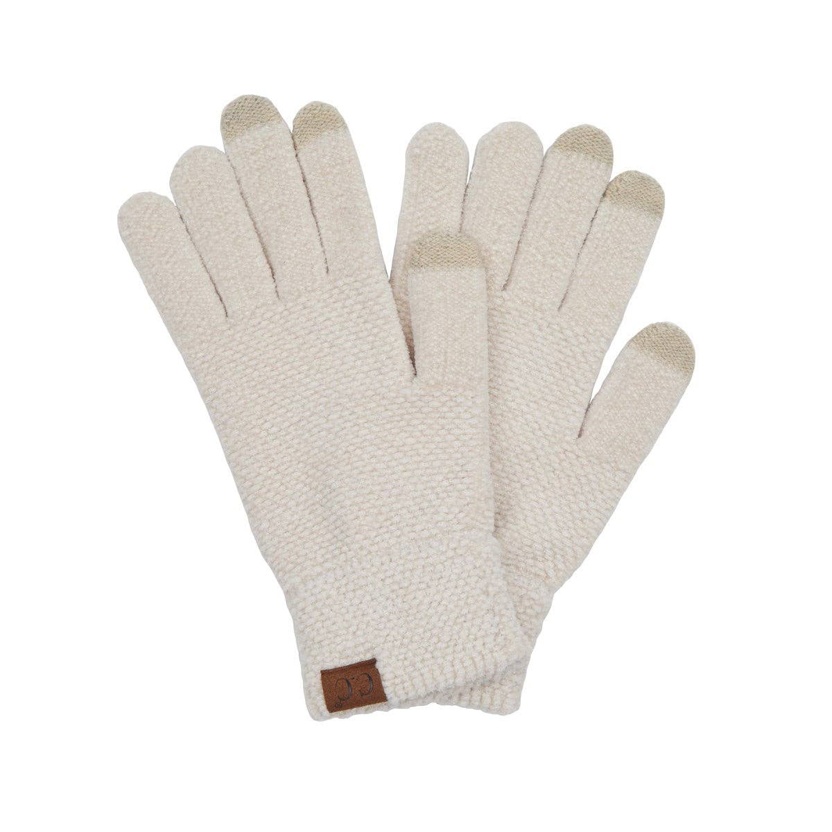 CC Chenille Touchscreen Glove ( G-9016 ): Light Melange Grey