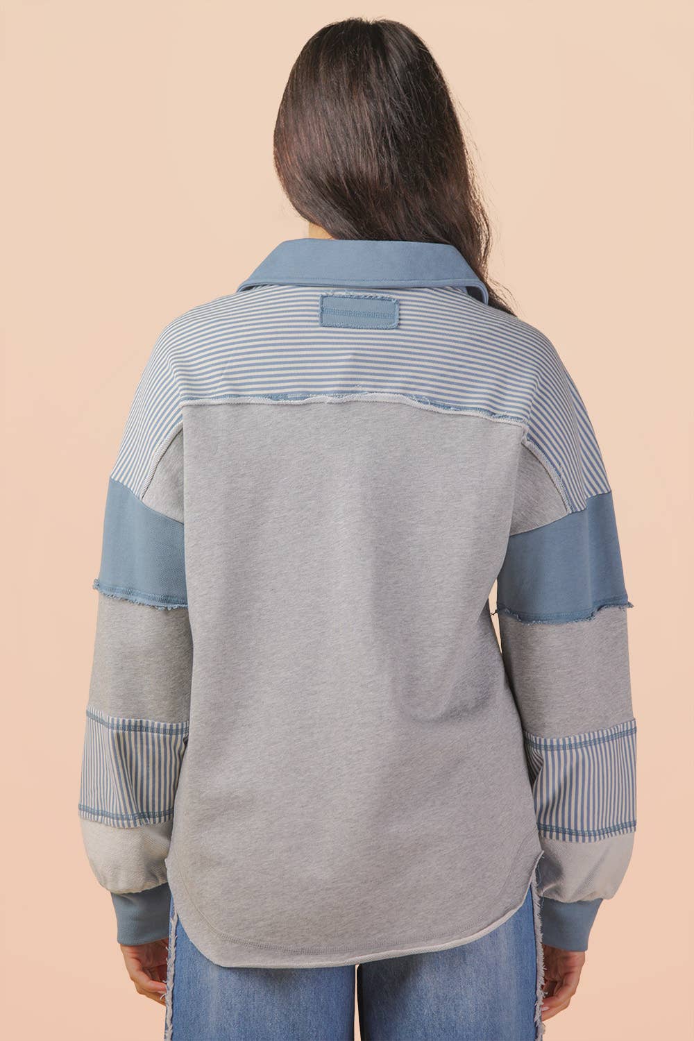 Color Block Oversized Casual Knit Top