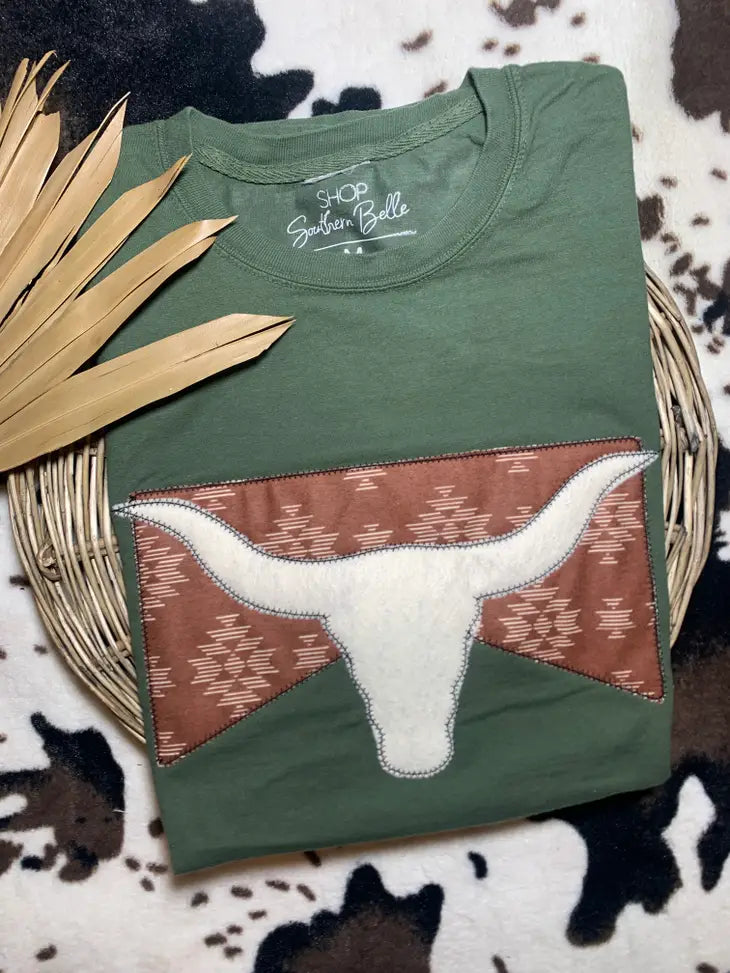Western Longhorn Cow short sleeve