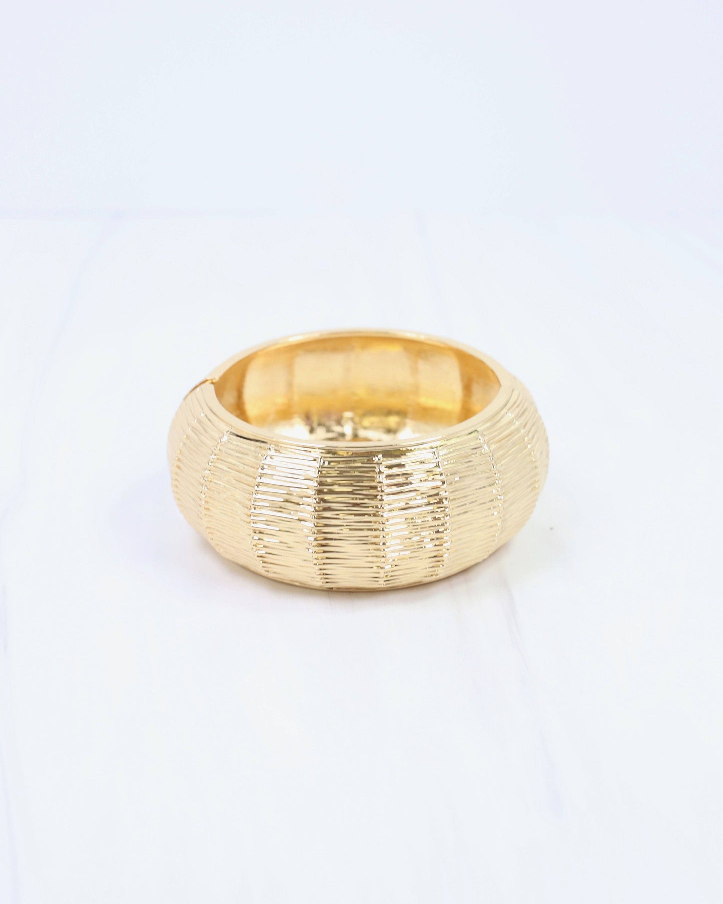 Coney Island Woven Hinged Bracelet Gold
