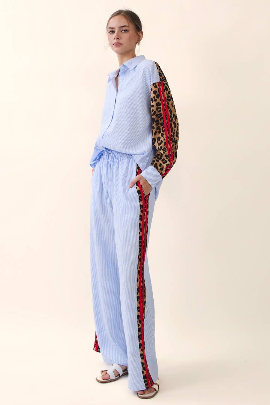 Stripe Button Down Shirt : Blue Stripe