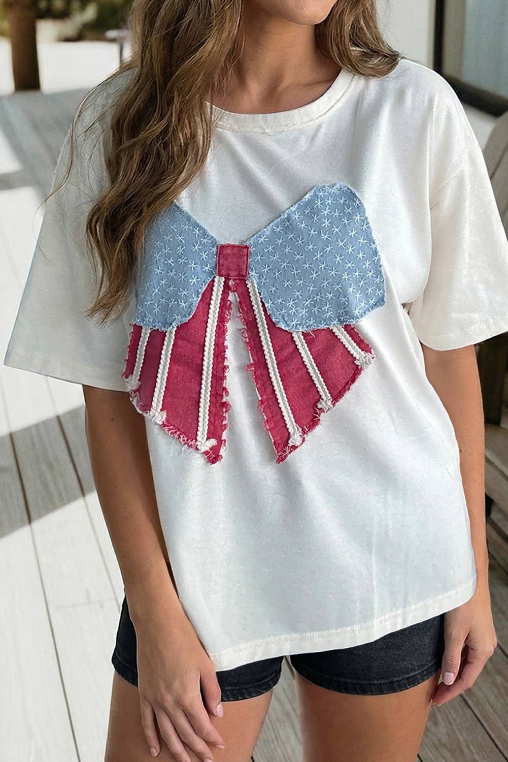 Flag Bow Patched Tee