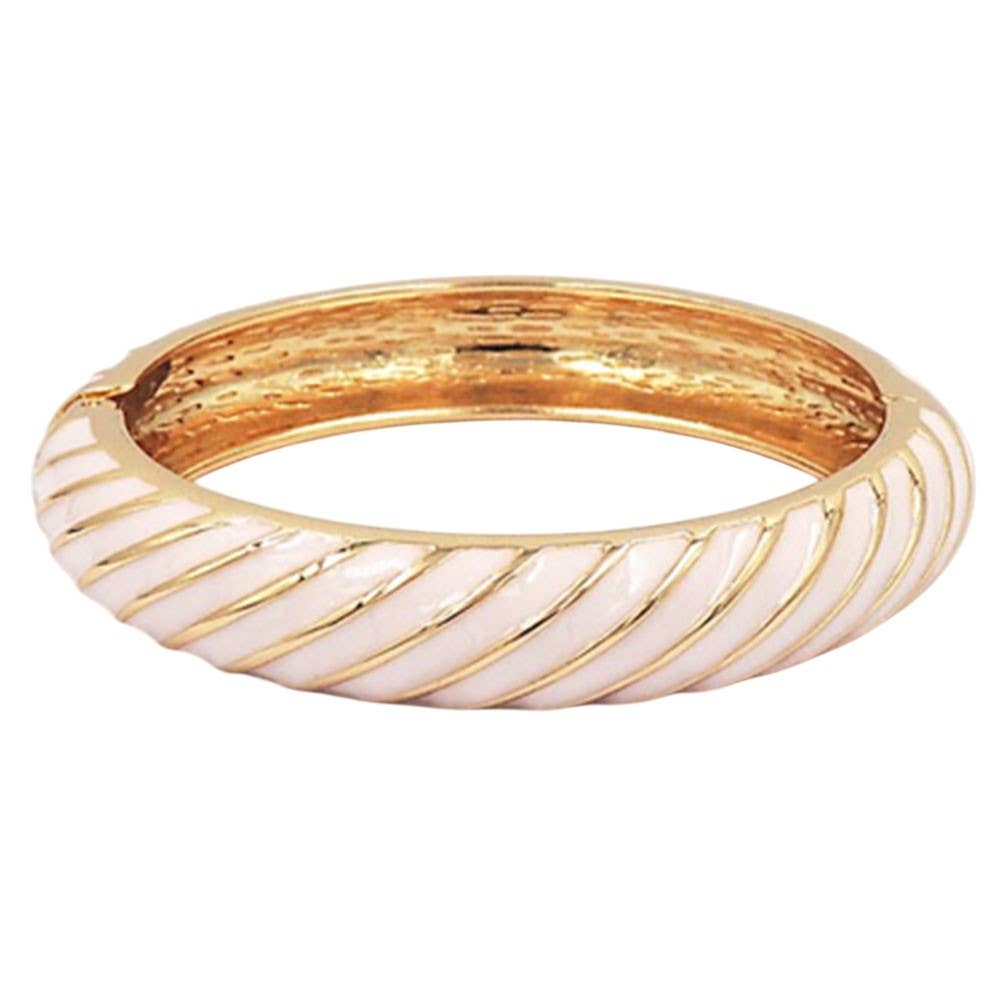 EPOXY CROISSANT BANGLE BRACELET