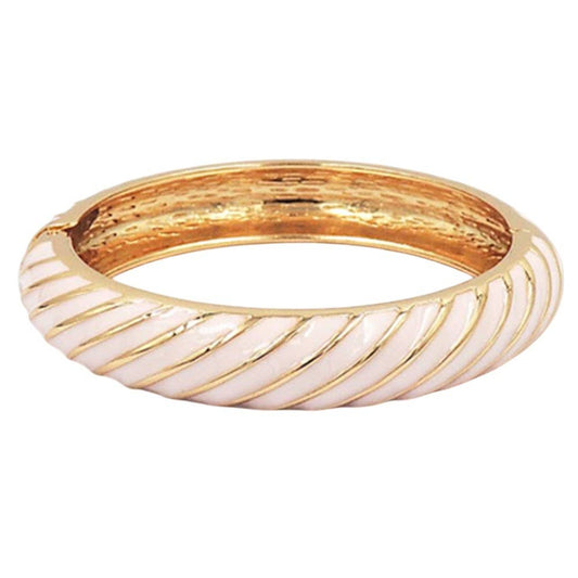 EPOXY CROISSANT BANGLE BRACELET