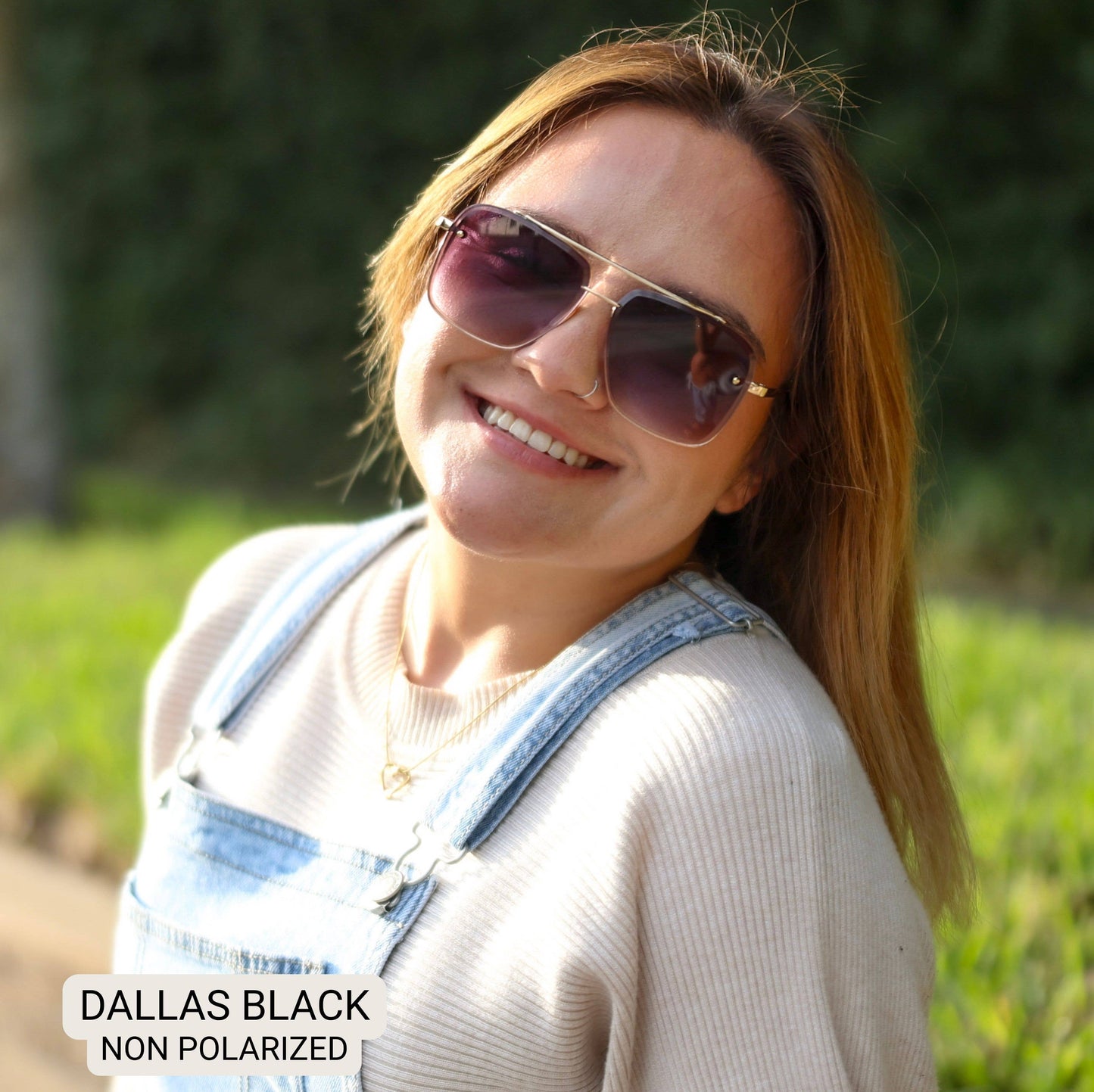 Dallas - Women's Modern Aviator Sunglasses : Brown
