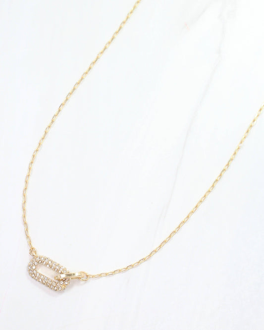 Jamison Link Pendant Necklace Gold