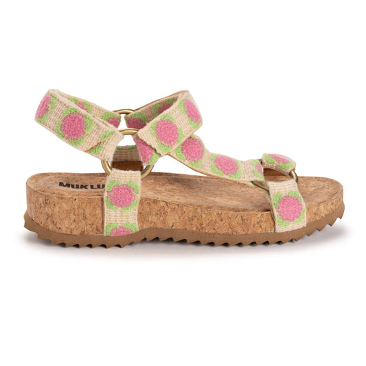 Muk Luks Women's Piper Sandal: Natural Nubuck