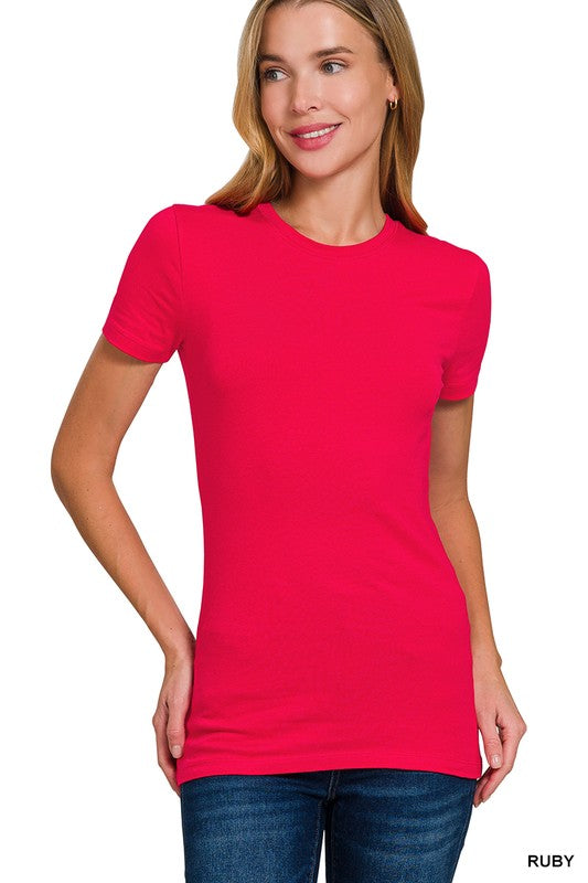 Basic Cotton Crew Neck Tee