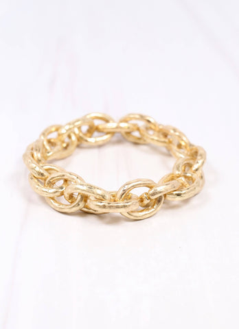 Brooke Stretch Bracelet WORN GOLD